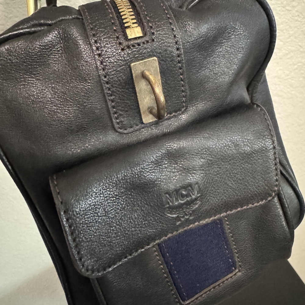 MCM Soft Leather Mini Duffel Bag With Pouch - Picture 4 of 8